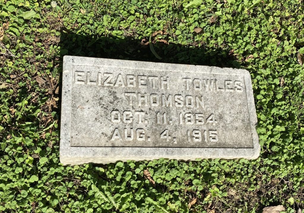 Washington Cemetery Memorial for Elizabeth Thomson
