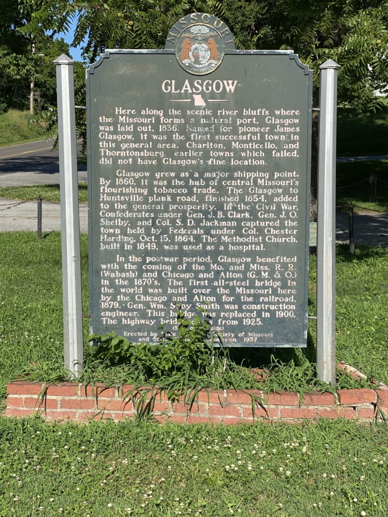 Glasgow Historical Town Marker