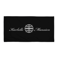 Karbelle Mansion Beach Towel - Black and White