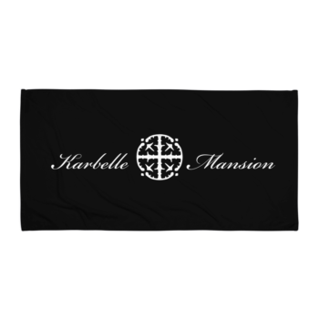 Karbelle Mansion Beach Towel - Black and White