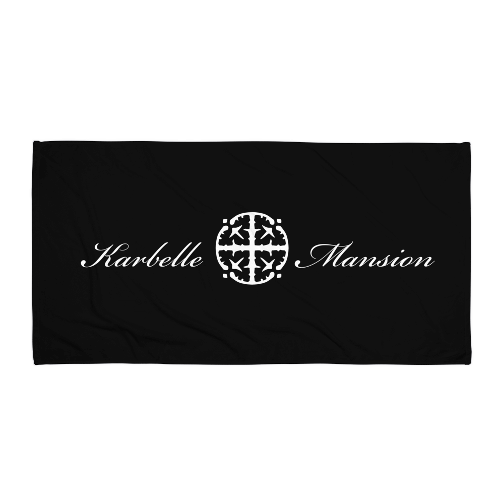 Karbelle Mansion Beach Towel - Black and White