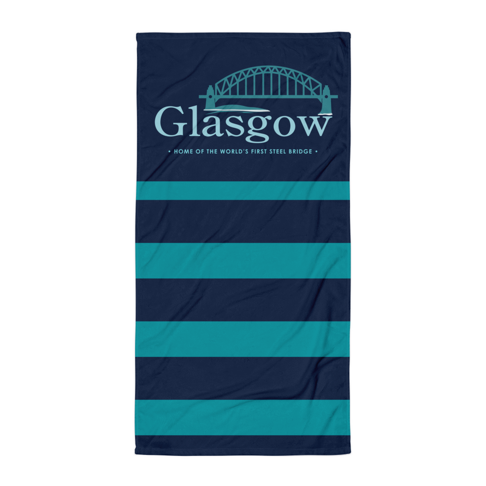 Glasgow MO Beach Towel - Dark Vertical