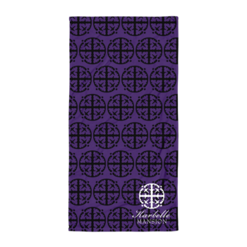 Karbelle Mansion Beach Towel - Black and Purple